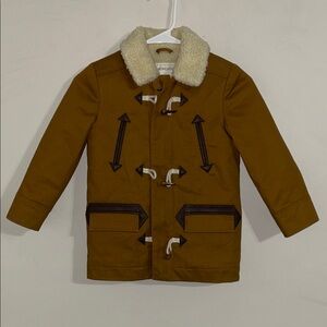 J.Crew cuts tan sherpa line fisherman toggle coat 4/5